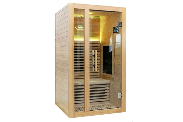 Arctic Two Person Infrared Rustic Glass Face Sauna