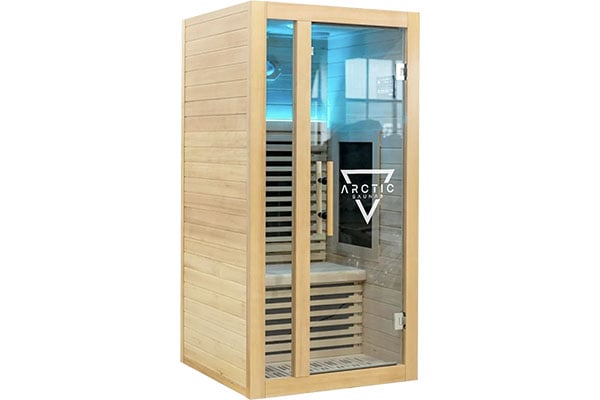 Arctic Two Person Infrared Rustic Glass Face Sauna