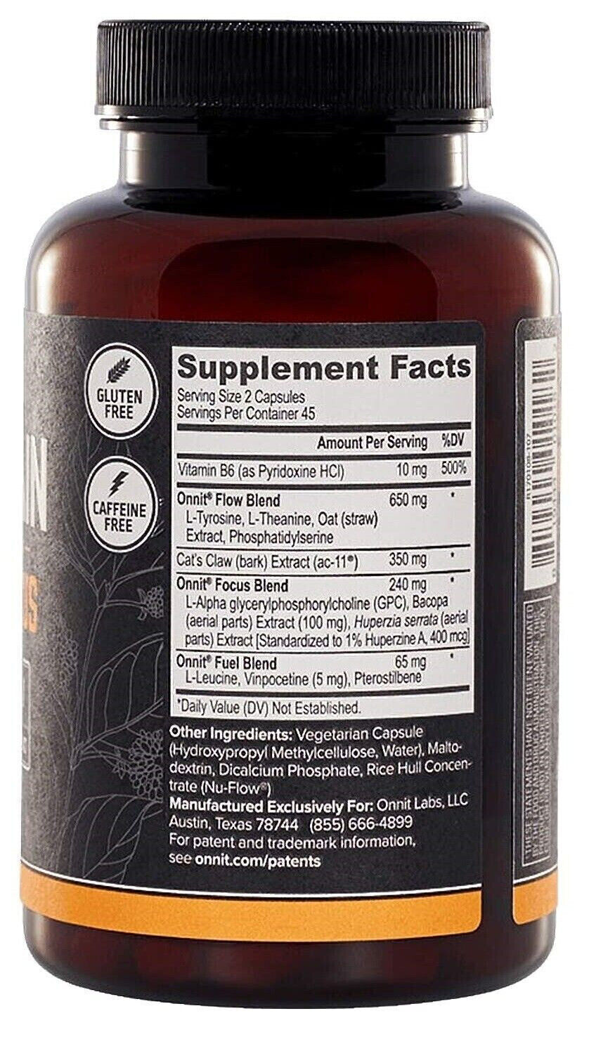 ONNIT Alpha BRAIN 90 Capsules Premium Quality MEGA VALUE PACK FAST POST AU