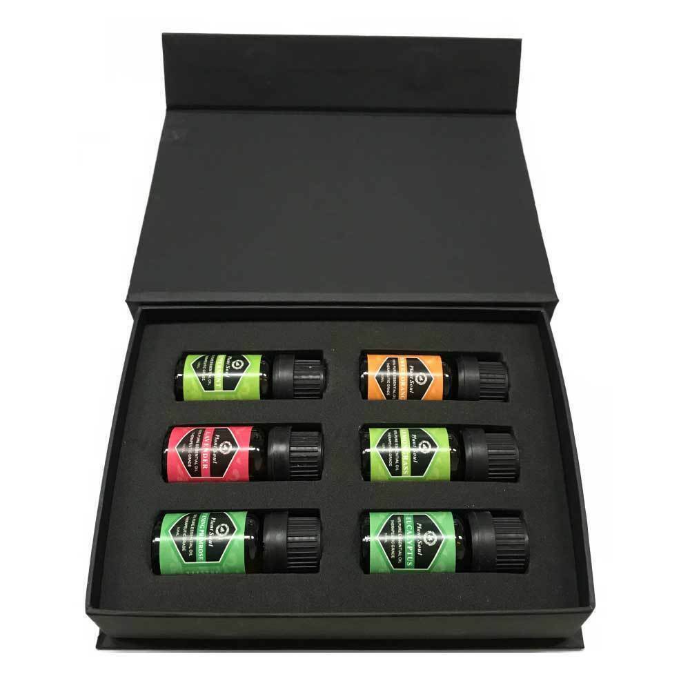 Essential Oils Gift Box - 6 x 10ml Bottles Gift Pack Plant Soul Oil Selection
