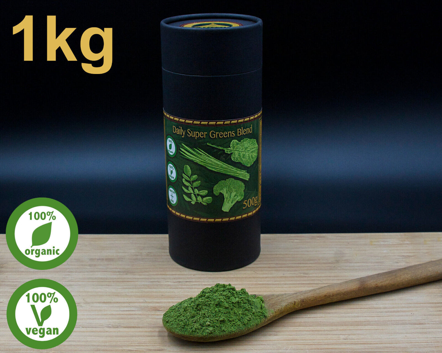 Daily Super Greens Blend 100% Organic Vitality Greens 1kg Superfood Supplement