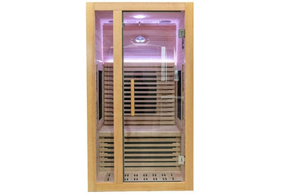 Arctic Two Person Infrared Rustic Glass Face Sauna